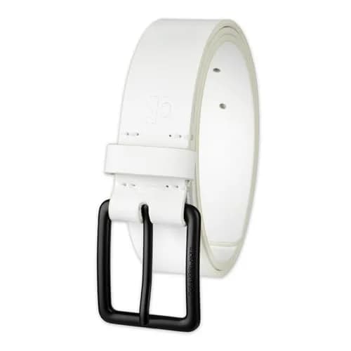 Calvin Klein Men's Casual Jean Belt, White, Small | Classic Casual Accessory for Everyday Wear thumbnail 1