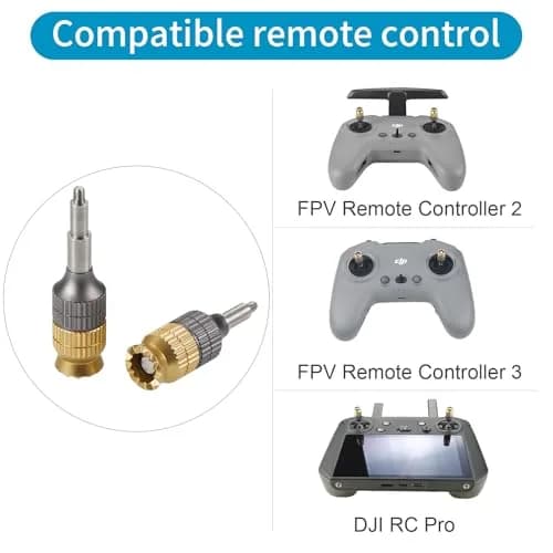 Hanatora Metal Extension Joystick Sticks for DJI FPV Remote Controller 3 2, RC Pro, Avata 2, Neo — Adjustable 28-35mm thumbnail 2