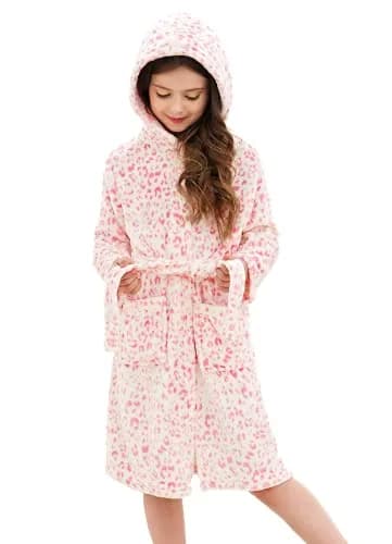 Doctor Unicorn Rainbow Bathrobe for Girls 7-9 Years | Soft Hooded Rainbow Sleepwear thumbnail 1