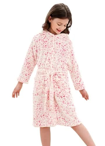 Doctor Unicorn Rainbow Bathrobe for Girls 7-9 Years | Soft Hooded Rainbow Sleepwear thumbnail 6