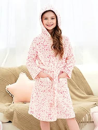 Doctor Unicorn Rainbow Bathrobe for Girls 7-9 Years | Soft Hooded Rainbow Sleepwear thumbnail 2