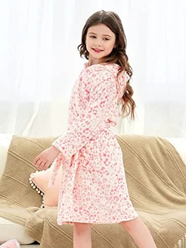 Doctor Unicorn Rainbow Bathrobe for Girls 7-9 Years | Soft Hooded Rainbow Sleepwear thumbnail 3