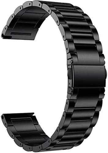 YOUkei Stainless Steel Watch Band for OnePlus Watch | Black, Adjustable, Water-Resistant thumbnail 2