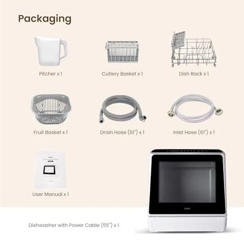 HAVA Countertop Dishwasher 6 Programs Portable with Water Tank | Compact & Energy Saving (70-120 chars) thumbnail 9
