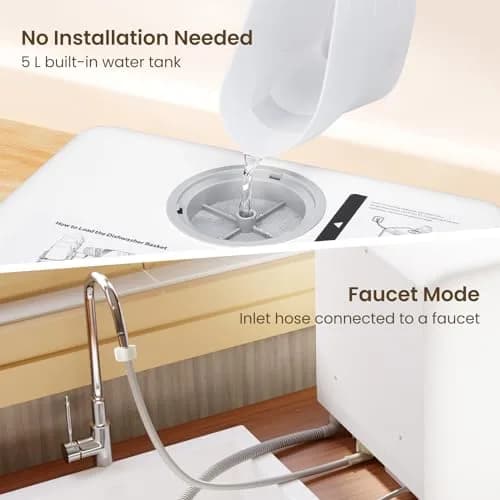 HAVA Countertop Dishwasher 6 Programs Portable with Water Tank | Compact & Energy Saving (70-120 chars) thumbnail 3