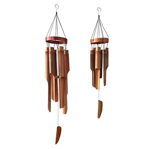 Ankinte Classic Bamboo Wind Chimes 86 cm (34 Inch) | Handcrafted Garden Decor with Soothing Tones thumbnail 4