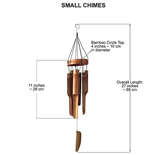 Ankinte Classic Bamboo Wind Chimes 86 cm (34 Inch) | Handcrafted Garden Decor with Soothing Tones thumbnail 3