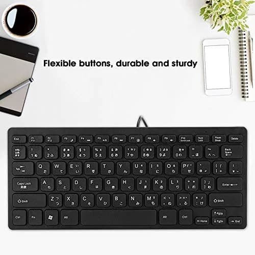 ASHATA Wired Mini Japanese Keyboard 78 Keys | Compact, Durable & Compatible with PC & Laptop thumbnail 7