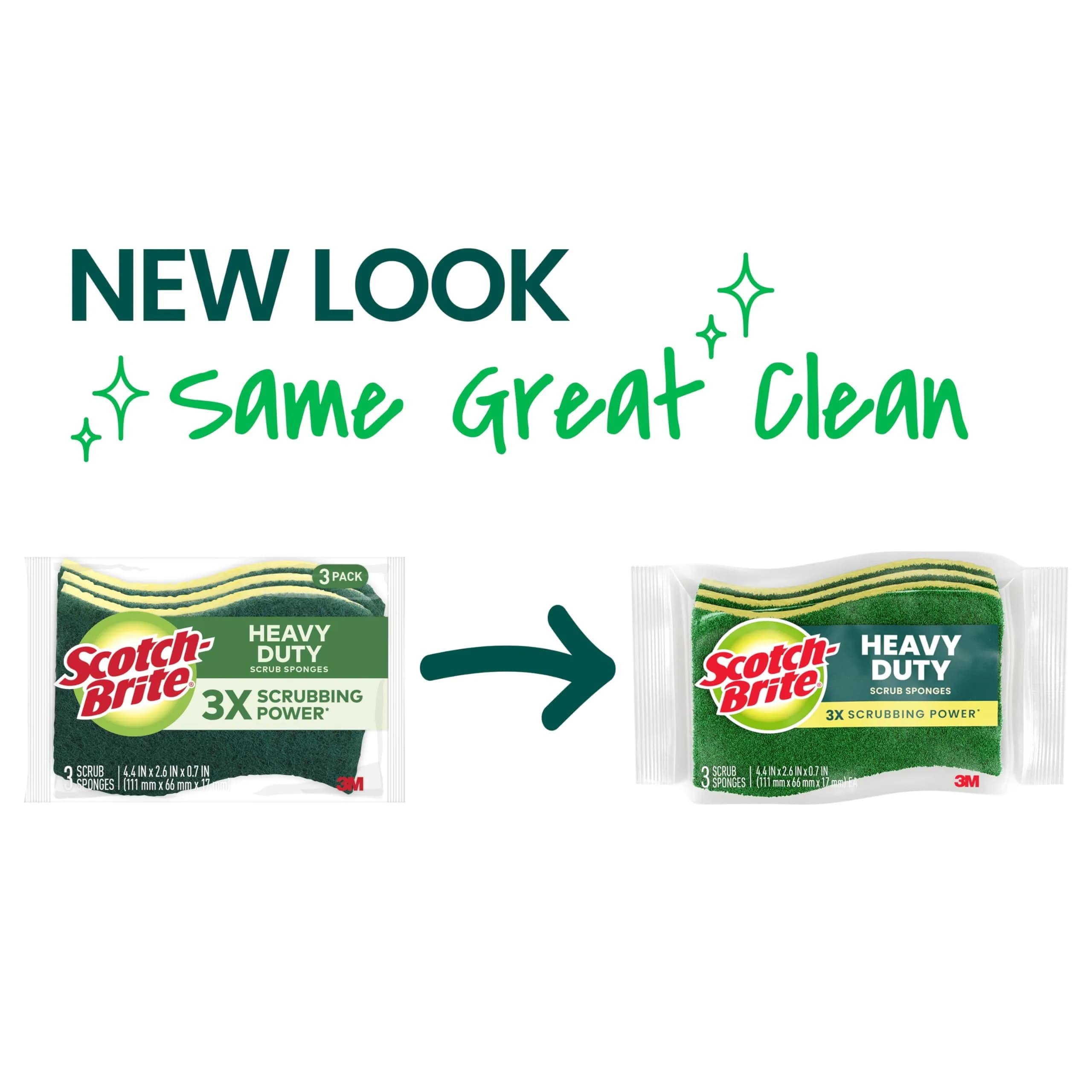 Scotch-Brite Heavy Duty Scrub Sponge 12-Pack | Tackle Tough Messes with 3X Longer Lasting Power - view 2