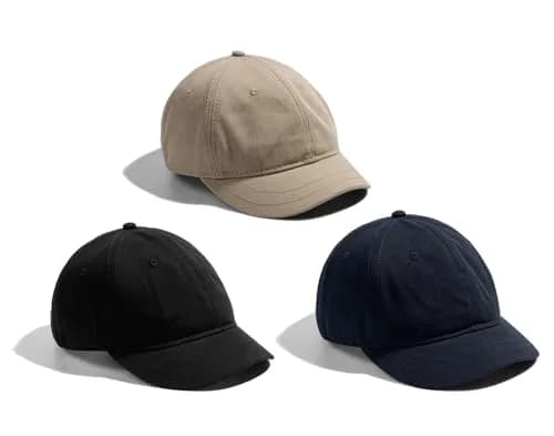 Zegoo Baseball Cap Short Brim Adjustable Cotton Sports Hat 3-Pack | Breathable & Unisex thumbnail 1