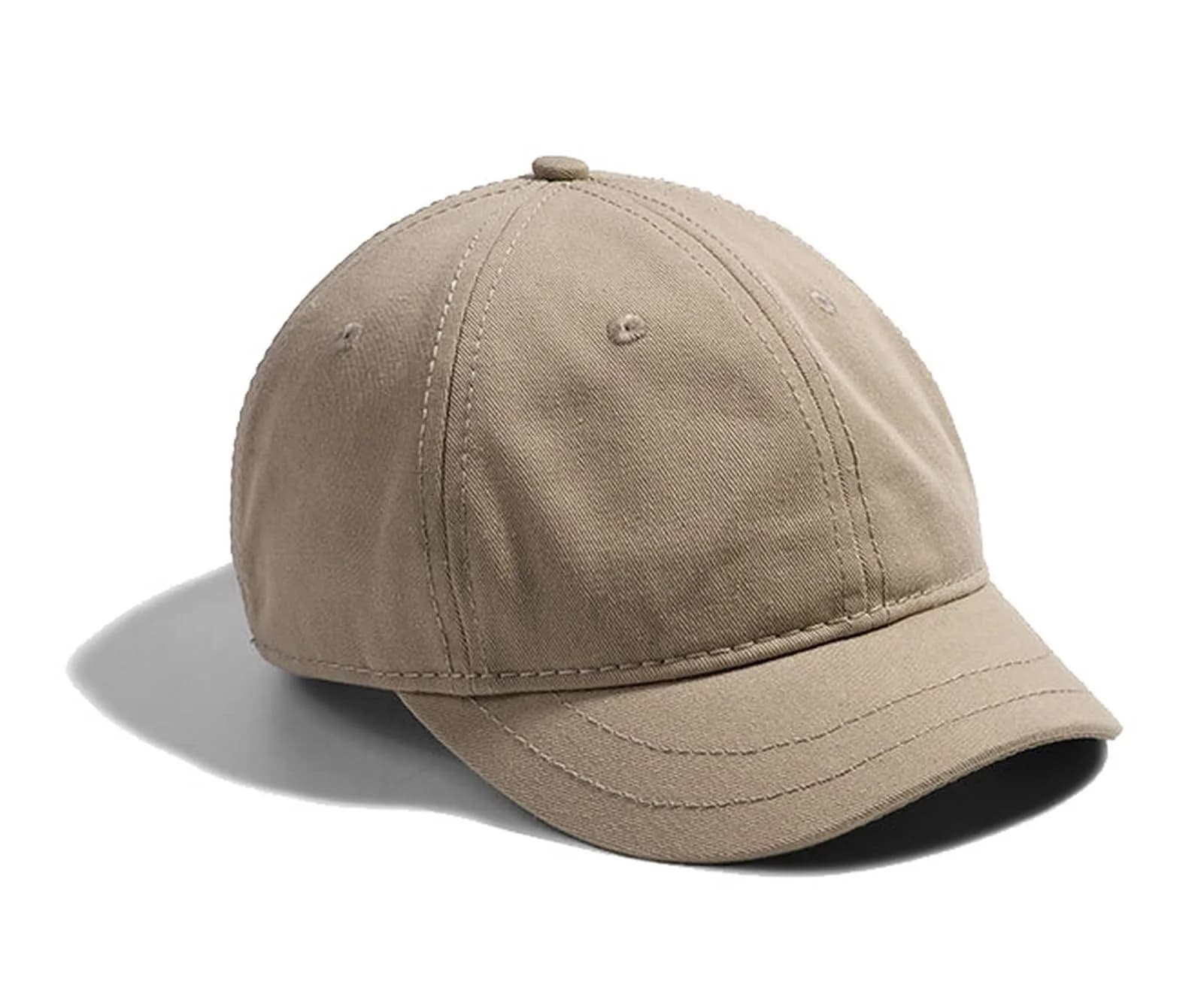 Zegoo Short Bill Brim Dad Cap Unisex Classic Baseball Hat Khaki | Adjustable Cotton Sun Protection — Khaki
