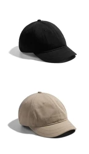 Zegoo Short Bill Brim Dad Cap Unisex Classic Baseball Hat Khaki | Adjustable Cotton Sun Protection thumbnail 6