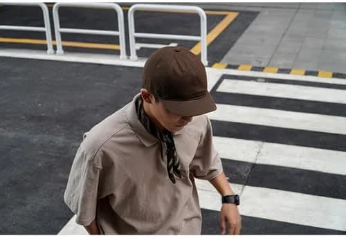 Zegoo Short Bill Brim Dad Cap Unisex Classic Baseball Hat Khaki | Adjustable Cotton Sun Protection thumbnail 2