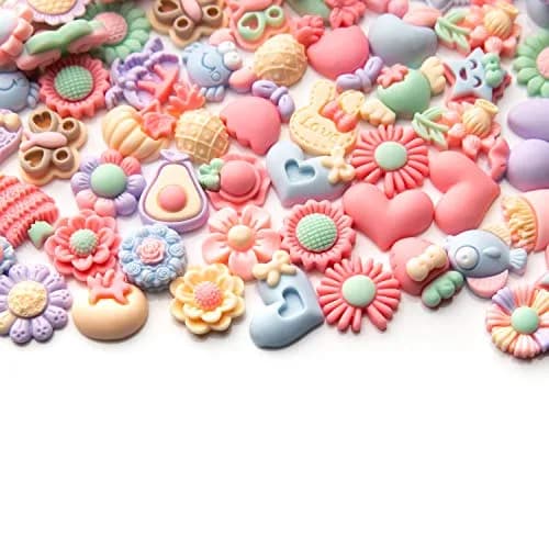 LEEXINLUU Slime Charms Cartoons Flowers Set 25pcs | Assorted Resin Flatbacks for DIY Crafts & Scrapbooking thumbnail 5