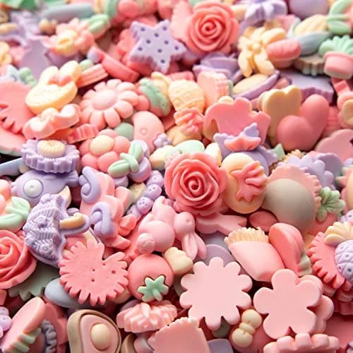 LEEXINLUU Slime Charms Cartoons Flowers Set 25pcs | Assorted Resin Flatbacks for DIY Crafts & Scrapbooking thumbnail 2