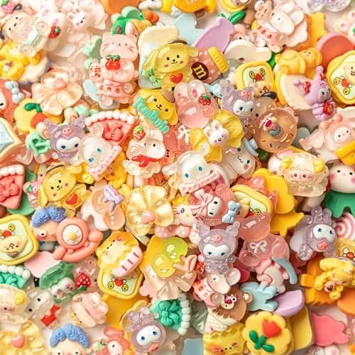 LEEXINLUU Slime Charms Cartoons Set, 25pcs | Assorted Resin Flatbacks for DIY Crafts & Scrapbooking thumbnail 1