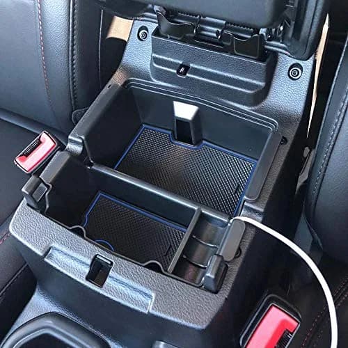 EDBETOS Center Console Organizer Tray for Jeep Wrangler JL/JLU 2018-2026 & Gladiator JT 2020-2026 with Blue Trim | Adds Storage & Tidiness thumbnail 4