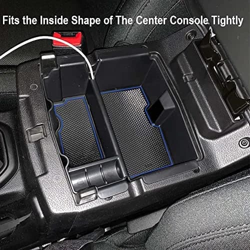 EDBETOS Center Console Organizer Tray for Jeep Wrangler JL/JLU 2018-2026 & Gladiator JT 2020-2026 with Blue Trim | Adds Storage & Tidiness thumbnail 6