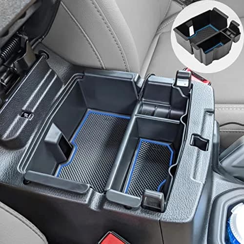 EDBETOS Center Console Organizer Tray for Jeep Wrangler JL/JLU 2018-2026 & Gladiator JT 2020-2026 with Blue Trim | Adds Storage & Tidiness thumbnail 1