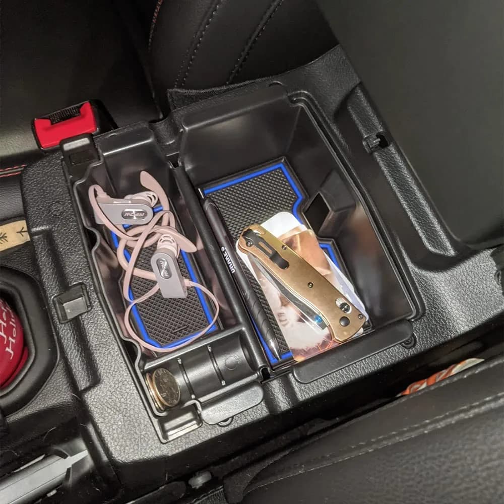 EDBETOS Blue Center Console Organizer Tray for Jeep Wrangler JL/JLU & Gladiator JT - view 2