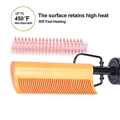 DAN Technology Curved Ceramic Hair Straightener and Heat Press Comb 11mm (0.43 inches) | Dual Voltage for All Hair Types thumbnail 2