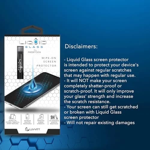 LIQUID GLASS Screen Protector for All Smartphones Tablets and Watches | Scratch & Shatter Resistant Nano Coating thumbnail 6