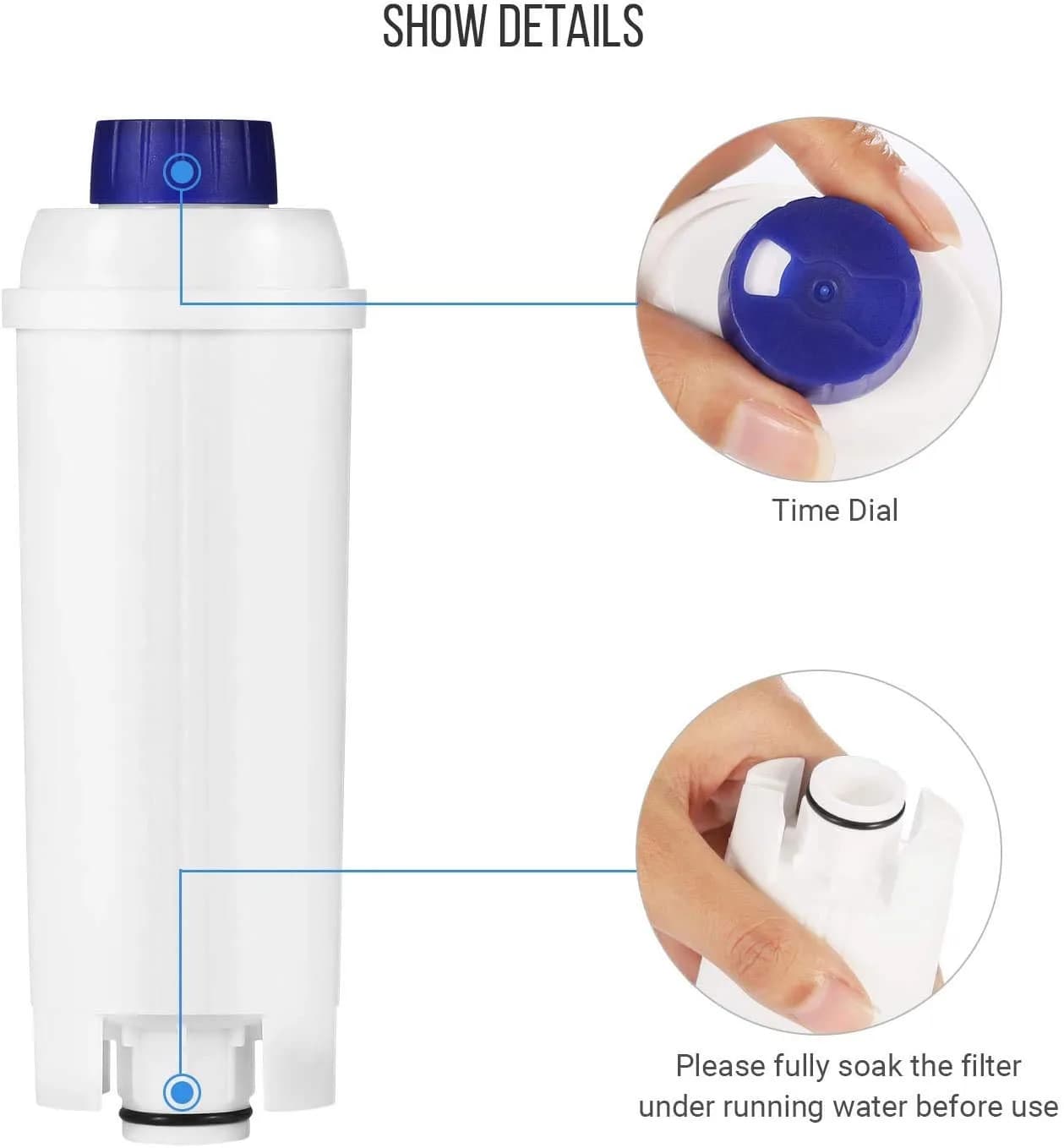 Somune Water Filter for Delonghi DLSC002, 4-Pack | Active Carbon Fabric Softener for ECAM, Esam, ETAM, BCO, EC Coffee Machines - view 4