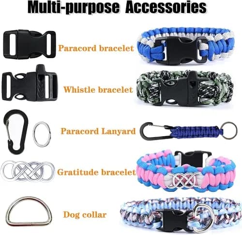 MONOBIN Paracord Kit 36 Colors | 550 lb Type III Nylon Rope for Crafts & Outdoor Use thumbnail 6