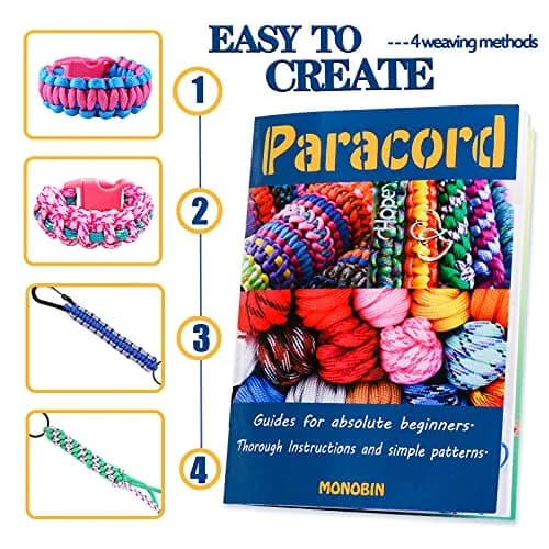 MONOBIN Paracord Kit 36 Colors | 550 lb Type III Nylon Rope for Crafts & Outdoor Use thumbnail 2