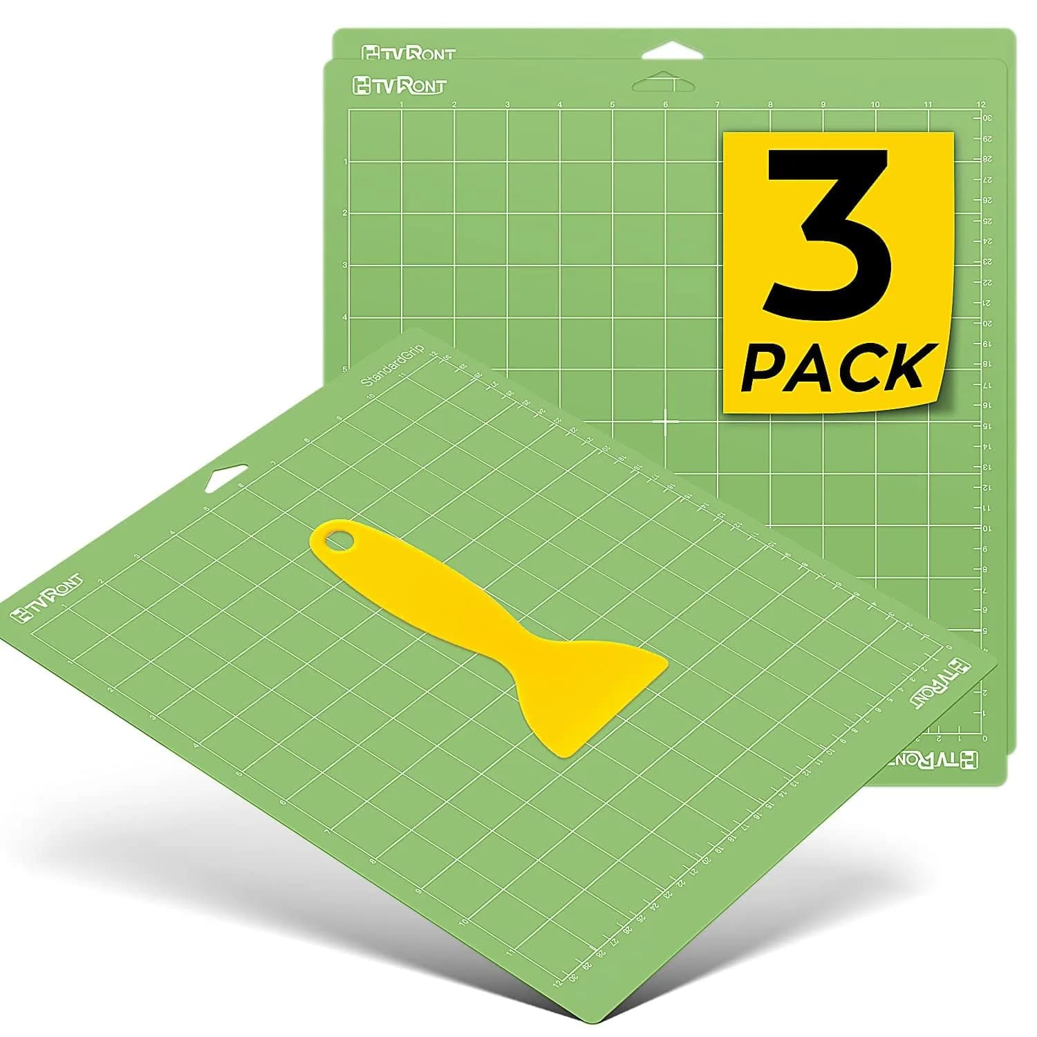 HTVRONT Standard Stickness Cutting Mat 12x12 Inch 3 Pack | Holds Materials Firmly for Crafts