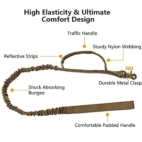 Xqpetlihai Tactical Dog Collar and Leash Set 1.6 in (4.06 cm) | Heavy Duty Nylon for Large Dogs thumbnail 2