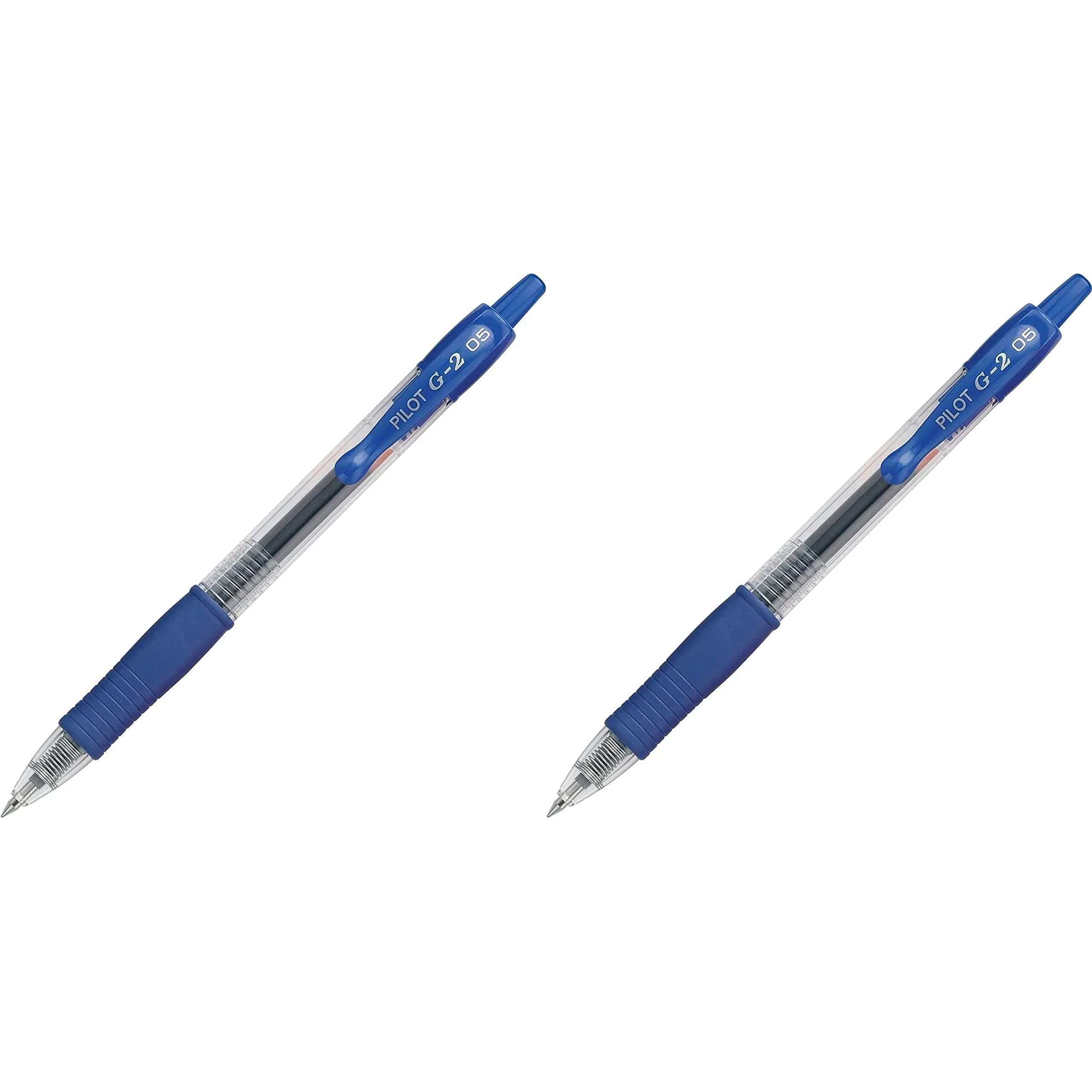 PILOT G2 Premium Gel Pens, Extra Fine Point, Blue Ink, 24 Count (2 Pack) | Smooth Writing, Refillable, Long-Lasting — Blue