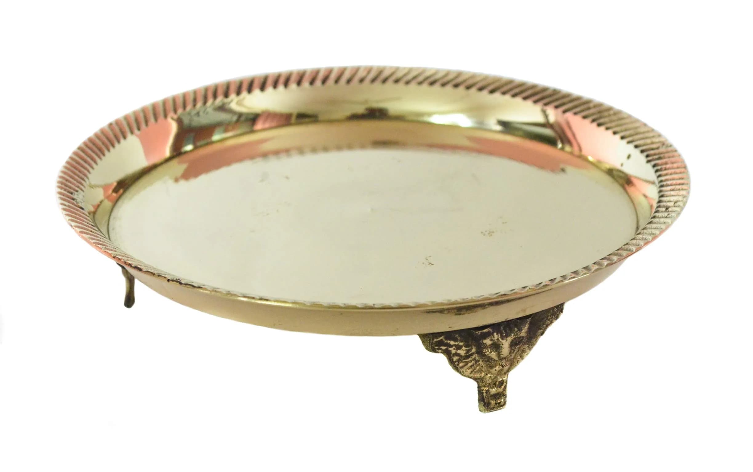 Tangerine Brass Traditional Oil Lamp with Stand 1500 ml (50.7 Fl Oz) | Akhand Jyoti Diya for Pooja - view 5