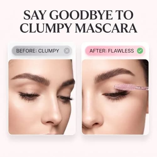 i-laesh Glitter Spoolies Disposable Eyelash Brush - Pink - 100PCS | High-Density Fiber Bristles for Flawless Mascara Application thumbnail 3