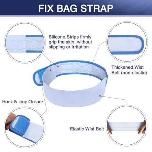 Mistuki Catheter Leg Bag Holder Strap (2-Pack, 60cm Stretchy) | Secure Urine Drainage Bag Support thumbnail 4