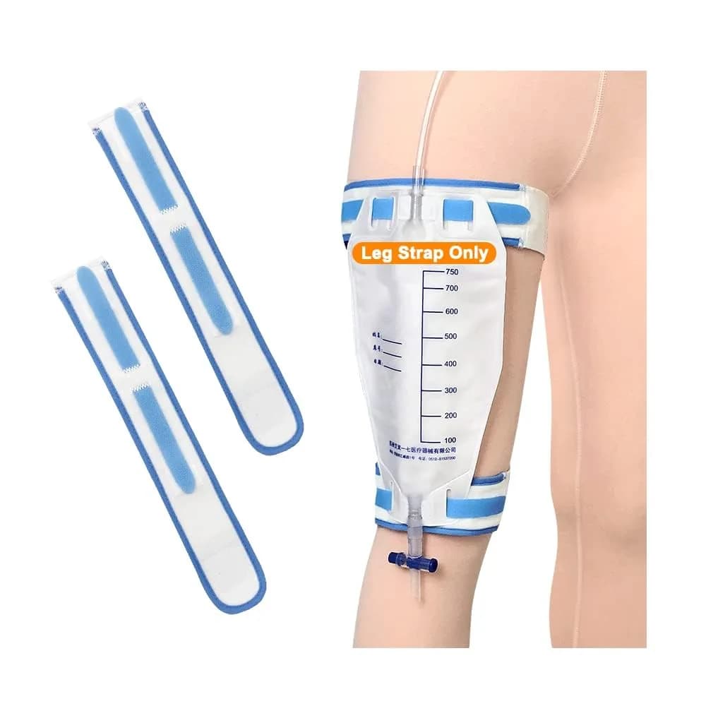 Mistuki Catheter Leg Bag Holder Strap (2-Pack, 60cm Stretchy) | Secure Urine Drainage Bag Support - main product image