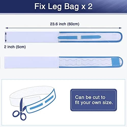 Mistuki Catheter Leg Bag Holder Strap (2-Pack, 60cm Stretchy) | Secure Urine Drainage Bag Support thumbnail 2