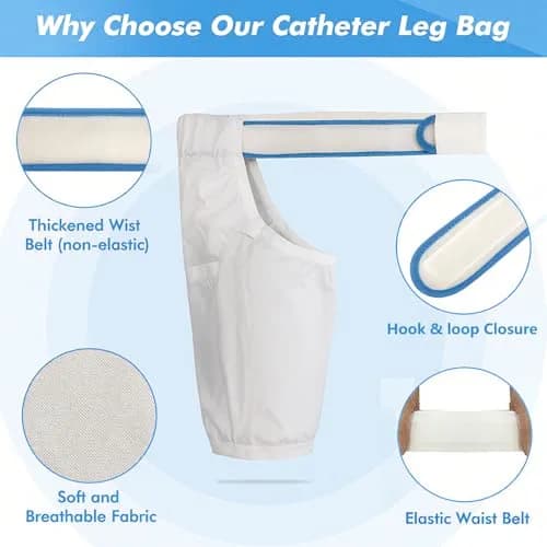 Mistuki Catheter Leg Bag Holder with Waist Belt & Thigh Pockets, Size L (118g) | Secure Tube Stabilization Device thumbnail 4
