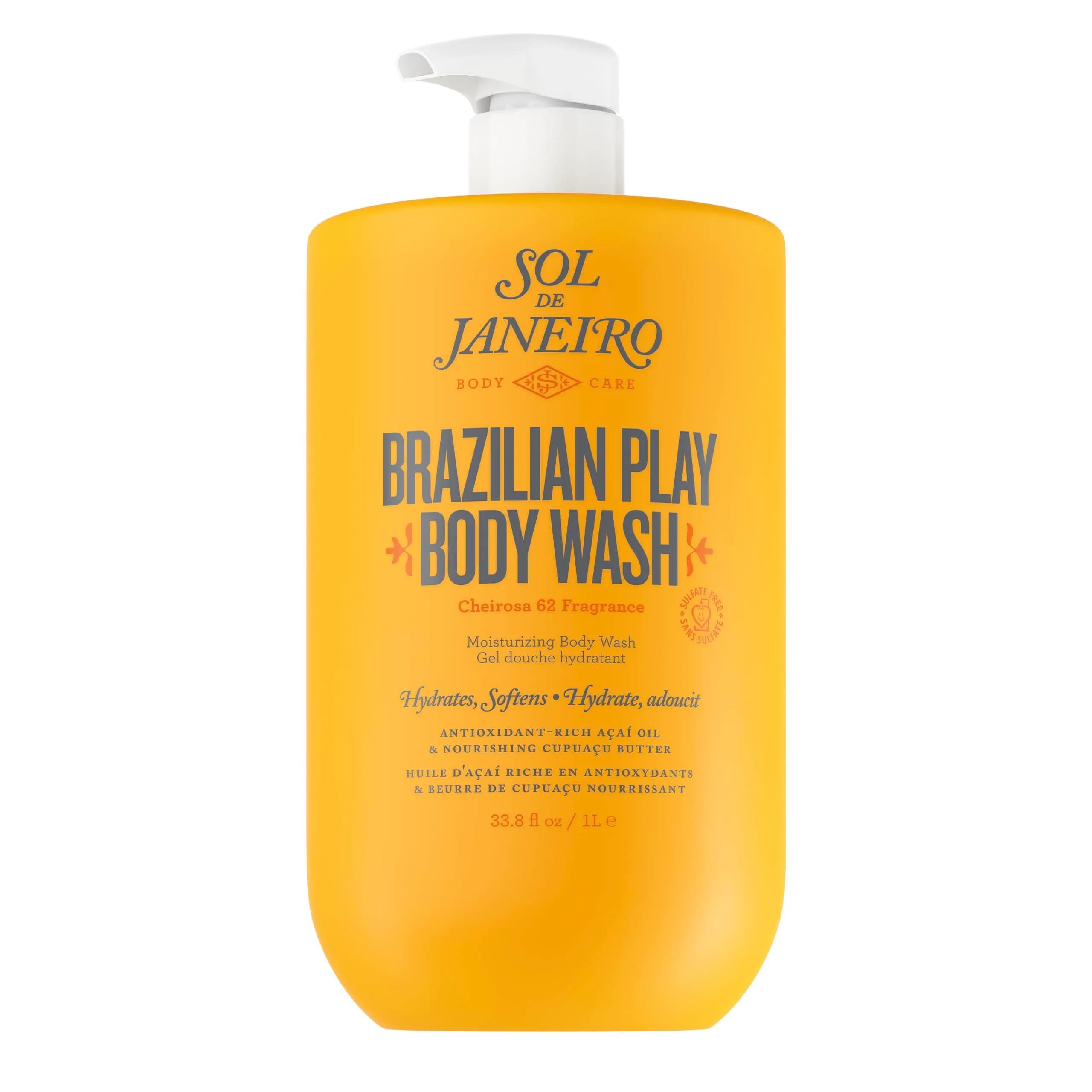 Sol de Janeiro Brazilian Play Moisturizing Shower Cream Gel Body Wash 1L (33.8 Fl Oz) | Sulfate-Free Hydration with Cheirosa 62 Fragrance - main product image