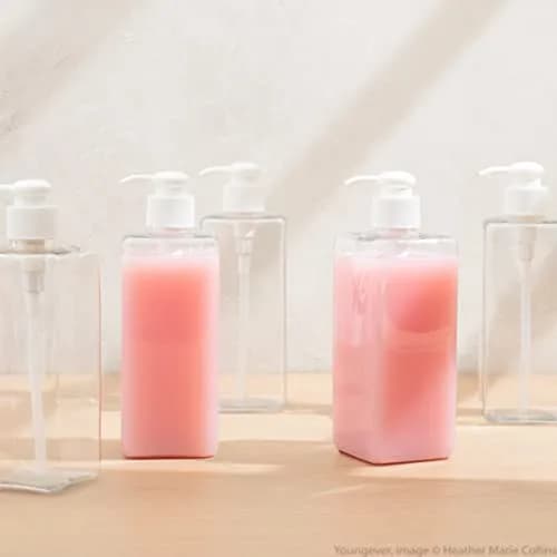 Youngever 5 Pack 16 oz (473 ml) Black Square Plastic Pump Bottles | Refillable for Lotions, Shampoos & More thumbnail 2
