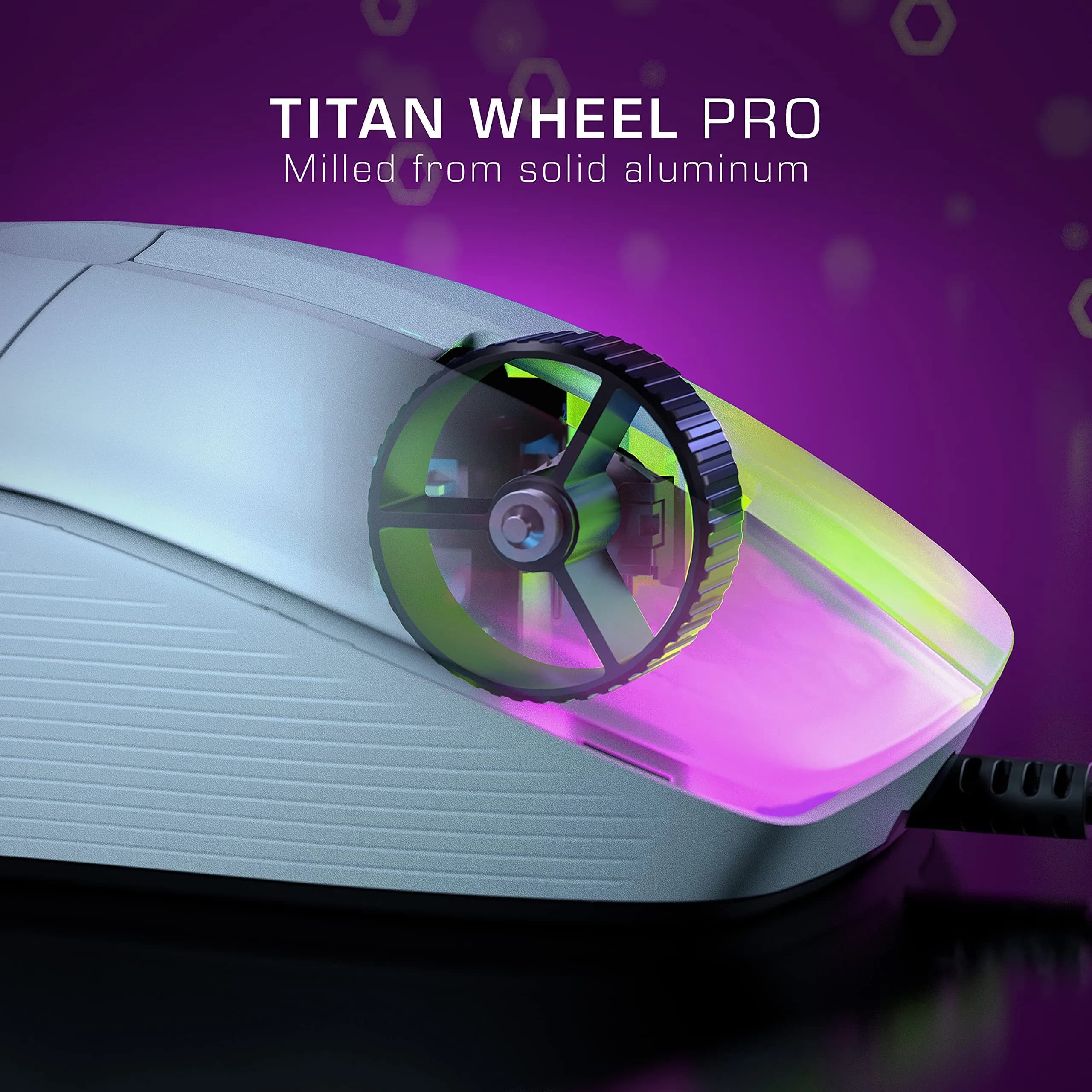ROCCAT Kone Pro Lightweight Ergonomic Gaming Mouse | 66g, 19K DPI Optical, Titan Switch Optical, AIMO RGB, White - view 7