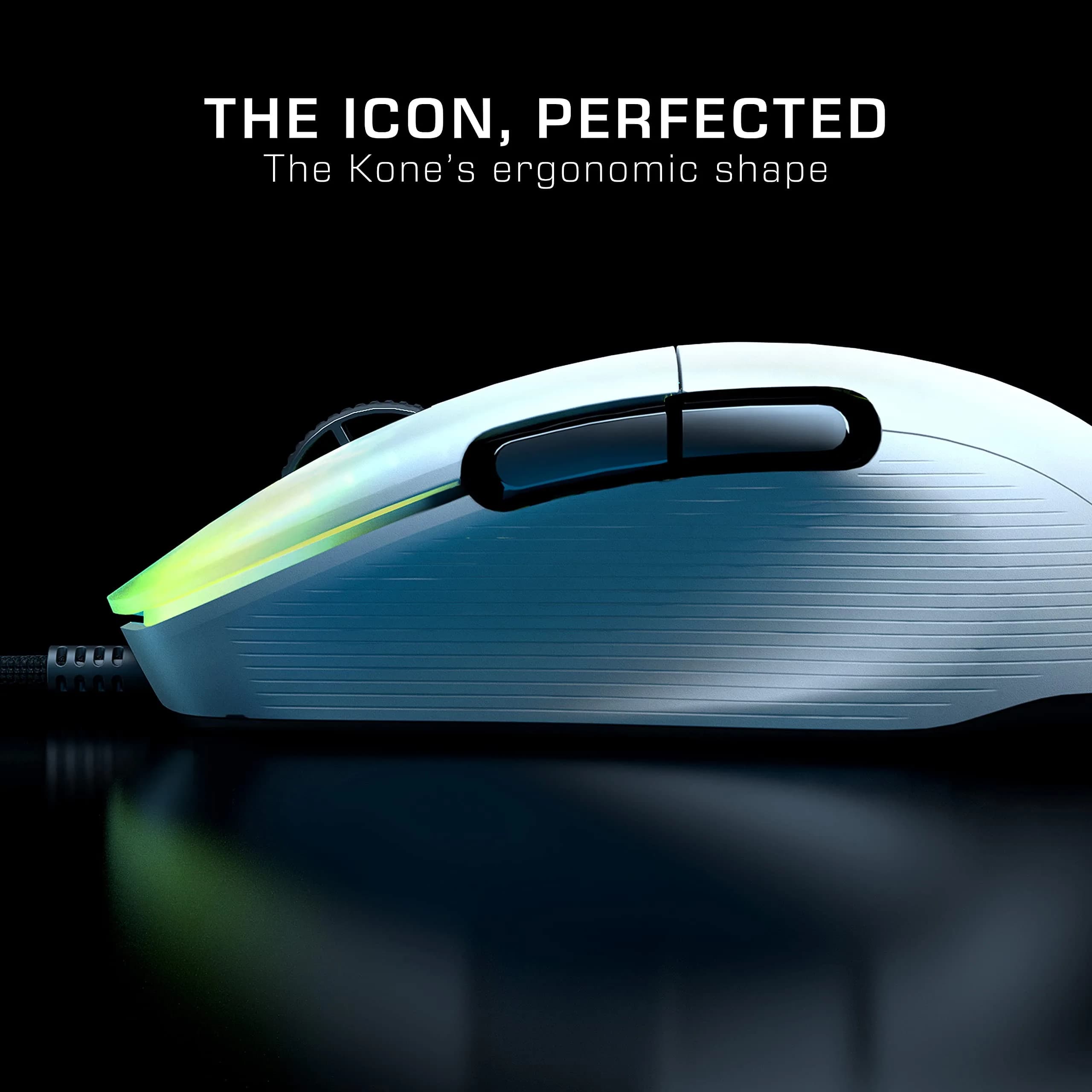 ROCCAT Kone Pro Lightweight Ergonomic Gaming Mouse | 66g, 19K DPI Optical, Titan Switch Optical, AIMO RGB, White - view 4