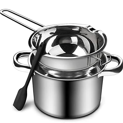 Marsheepy 1000ML (33oz) Double Boiler Melting Pot with 2200ML (2QT) Stainless Steel Pot | Rust-Proof 304 Steel for Chocolate, Wax, Soap Making thumbnail 1