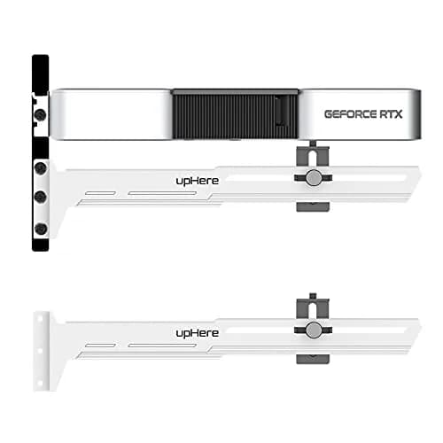 upHere G276WT White Graphics Card GPU Brace Support Bracket | Adjustable Length and Height Support thumbnail 1