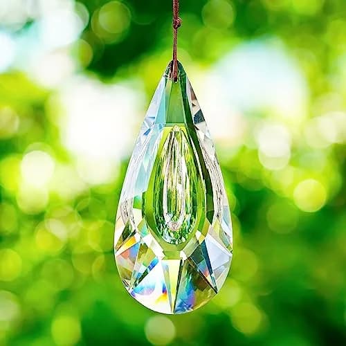 YU FENG Clear Crystal Prism Suncatcher 12.7cm (5 inch) | Rainbow Maker for Windows & Gardens thumbnail 5
