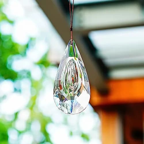 YU FENG Clear Crystal Prism Suncatcher 12.7cm (5 inch) | Rainbow Maker for Windows & Gardens thumbnail 8