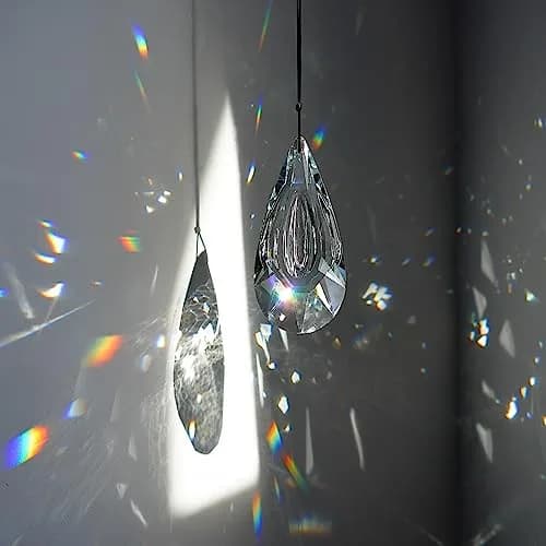 YU FENG Clear Crystal Prism Suncatcher 12.7cm (5 inch) | Rainbow Maker for Windows & Gardens thumbnail 3
