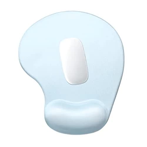 Hsurbtra Ergonomic Mouse Pad with Wrist Rest Support | Gel Mouse Pad with Non-Slip PU Base for Pain Relief, Office & Gaming, Sky Blue thumbnail 1