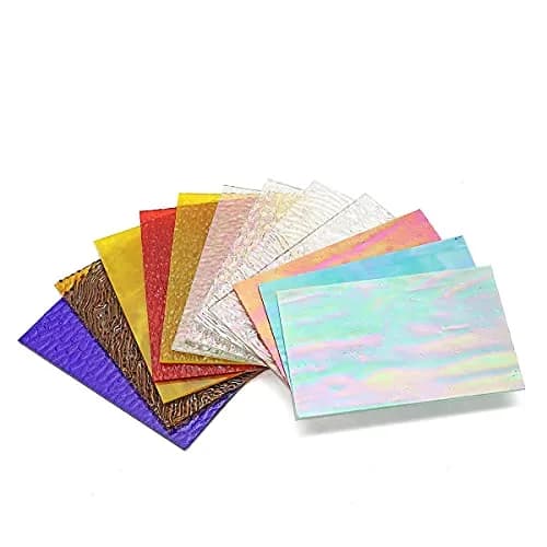 Lanyani Iridescent Stained Glass Sheets 4x6 Inches (12-Pack) | Cathedral Art Glass for Mosaic Work Craft thumbnail 7