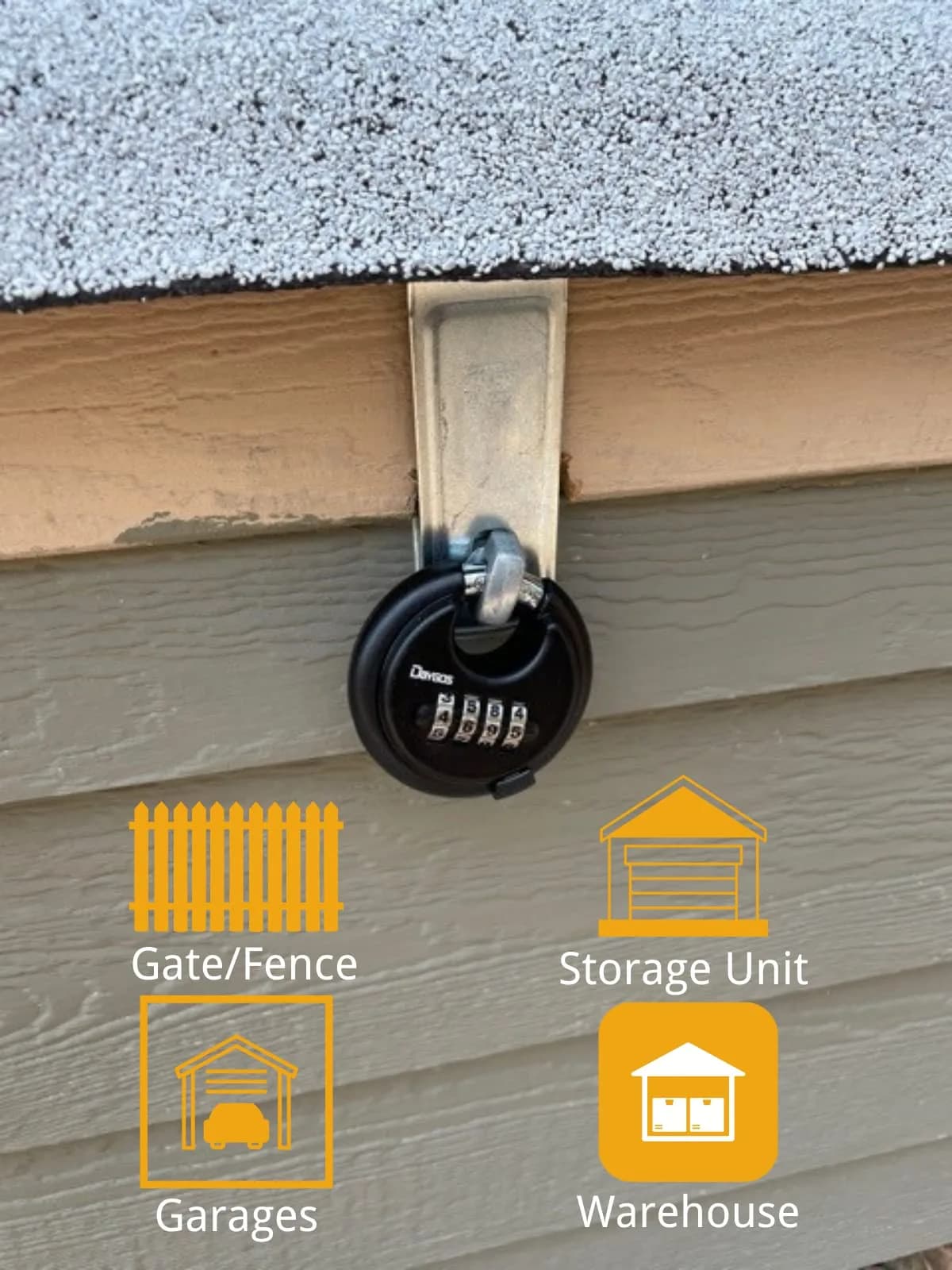 DAYGOS Black 2-Pack Combination Disc Padlocks | Heavy Duty 3/8-in Shackle, 2.75-in Body, Weatherproof Outdoor Lock - view 8